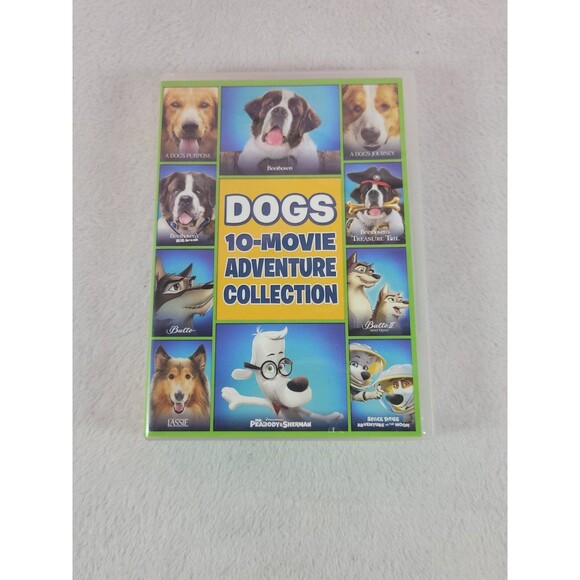 DOGS 10-Movie Adventure Collection DVD Box Set Beethoven Balto 1 & 2 Lassie - Picture 1 of 7
